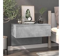 vidaXL Wall-mounted Bedside Cabinet Concrete Grey