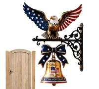 Wall Bell,1776-2026 Patriotic Flag Eagle Design Commemorative Decor,250th Door Bell - For Porch Home Garden Entryway Entrance Terrace Indoor Celebrations
