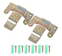 Wall Bracket for Electric Fan, Iron Mounting Plate with Pre Drilled Holes | Golden Finish, Screws and Expansion Pipes Included, Sturdy Space Saving Support for Balconies and Studios