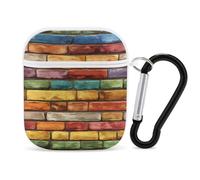 Wall Brick Colored Fashion Earphone Cases Cover Compatible for AirPods 1&2 Headphone Earbuds