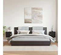 Wall Cabinet 2pcs Black Solid Pine Wood Floating 31.5x30x30cm Country Set