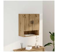 Wall Cabinet Artisan Oak 60x31x70cm Engineered Wood Wall-Mounted 3 Shelves Slim [EEK: Yes]