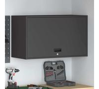vidaXL Wall Cabinet for Garage with Gas-lift Door Black