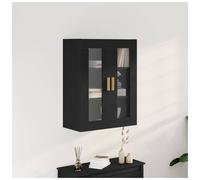 Vidaxl Hanging Wall Cabinet Black Oak Engineered Wood 69.5 X 34 X 89.8 Cm, Black