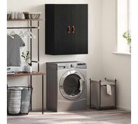 vidaXL Wall Cabinet Black Oak 69.5 x 34 x 90 cm Engineered Wood