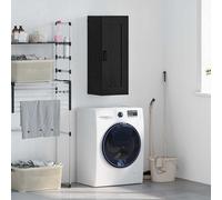 Wall Cabinet Black Oak Engineered Wood 90cm Wall-Mounted Storage Door 34.5x34cm