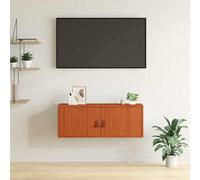 vidaXL Wall Cabinet Wax Brown 80 x 30 x 30 cm Solid Pine Wood