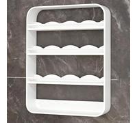 Wall Cabinet Display Cabinets Carbon Steel Material 2 Installation Modes with Ventilation and Drainage Holes Gap Storage Design Bathroom Medicine Cabinet Wall Mounted(White,50 * 8 * 70cm)