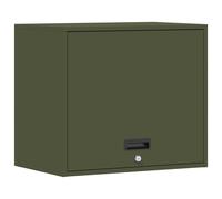 Wall Cabinet for Garage with Gas-lift Door Powder-coated Steel Storage vidaXL