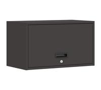 vidaXL Wall Cabinet for Garage with Gas-lift Door Black