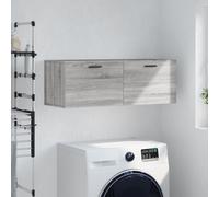 Wall Cabinet Grey Sonoma 100x36.5x35 cm Engineered Wood Floating Storage Shelves