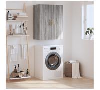 (grey sonoma) vidaXL Wall Mounted Cabinet Storage Cabinet Side Cabinet White Engineered Wood