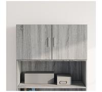 Wall Cabinet Grey Sonoma 80x42.5x40cm Engineered Wood 2 Door Wall-Mounted Slim.