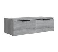 Wall Cabinet Grey Sonoma Wood Material 68 x 30 x 20 cm with Drawers, Modern Multi-Purpose Cabinet for Living Room, Bedroom, Hallway, Kitchen, Space-Saving, Robust and Versatile