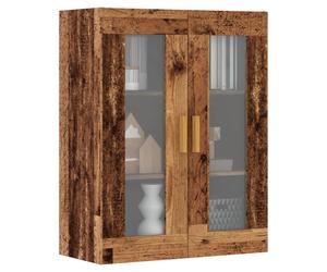 Wall Cabinet Hanging 69.5 x 34 x 90 cm Old Wood Engineered Wood Glass