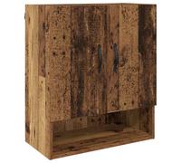 vidaXL Wall Cabinet Display Cabinet Engineered Wood 3-Shelf Wall-Mounted Concrete Grey 60x31x70cm