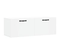 vidaXL 2 Door White Wall Cabinet - Size: 35 x 100 x 36.5cm - Wilko