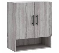 Wall Cabinet Grey Sonoma 60x31x70 cm Engineered Wood 3 Shelves Wall-Mount Modern