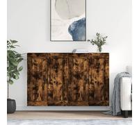 Wall Cabinet Hanging Storage Cabinet Wall Cupboard 2PC Engineered Wood vidaXL