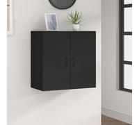 (Black) vidaXL Wall Cabinet Hanging Storage Cabinet Wall Cupboard Engineered Wood