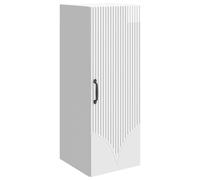Wall Cabinet High Gloss White 33x34.5x90cm Engineered Wood Wall-Mounted SlimUnit