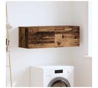 Wall Cabinet Old wood 100x36.5x35cm Engineered wood Rustic Storage Unit Compact