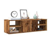 Wall Cabinet Old Wood 101x30x29cm Engineered Wood 6-Shelf Flush Door Storage Max [EEK: Yes]