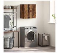 Wall Cabinet Old wood 60x31x60 cm Engineered Wood 2-Door 1 Shelf Bow Handle Wall