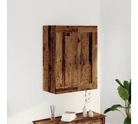 Wall Cabinet Old Wood 69.5x34x90 cm Engineered Wood Iron Handles 3 Doors Storage