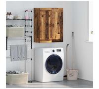 Wall Cabinet Old Wood 69.5x34x90cm Engineered Wood 2 Doors Wall-Mounted Storage