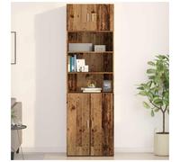 Wall Cabinet Rustic Old Wood Engineered Wood 70x42.5x40cm 2 Doors Rustic Console
