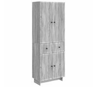 Wall Cabinet Set 2pc Grey Sonoma 66x34.5x90cm Engineered Wood Slim Wall-mounted