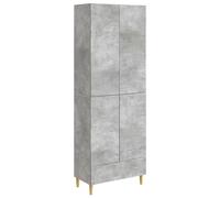 Wall Cabinet & Sideboard Set Concrete Grey 66x34.5x95cm Engineered Wood 2pcs NEW