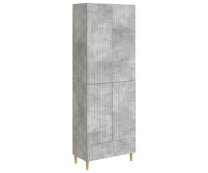 Wall Cabinet & Sideboard Set Concrete Grey 66x34.5x95cm Engineered Wood 2pcs NEW