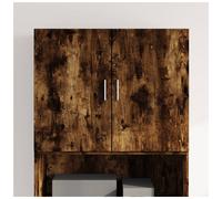 Wall Cabinet Smoked Oak 80x42.5x64cm Engineered Wood Wall-Mount Storage Bathroom