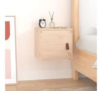 Wall Cabinet Solid Pinewood Brown 31.5x30x30 cm Rustic Floating Storage Shelf UK