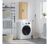 Wall cabinet Sonoma oak 34.5x34x90cm Engineered wood 3-compartment with iron H90