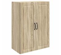 Wall Cabinet Sonoma Oak 66x34.5x90 cm Engineered Wood 2-Shelf 2-Door Slim Style