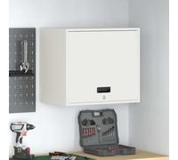 Wall Cabinet for Garage with Gas-lift Door Powder-coated Steel Storage vidaXL