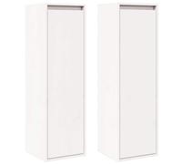 vidaXL Wall Cabinets 2 pcs White 30x30x100 cm Solid Pinewood