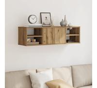 Wall cabinet wall-mounted artisan oak 101x30x29 cm engineered wood storage shelf