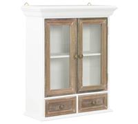 Wall Cabinet White Engineered Wood French Style Cabinets Organiser vidaXL