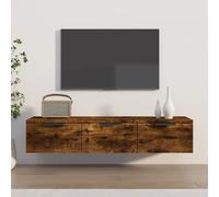 (Smoked oak) vidaXL Wall Cabinet Floating TV Unit Media Cabinet Storage Engineered Wood