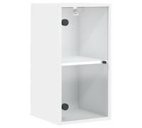 Wall Cabinet with Glass Doors Bathroom Cupboard Wall Storage Cabinet vidaXL