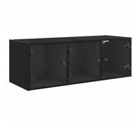 Wall Cabinet with Glass Doors Bathroom Cupboard Wall Storage Cabinet vidaXL