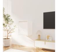 vidaXL Wall Cabinet White 30x30x40 cm Solid Wood Pine