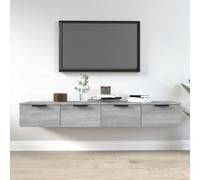 Wall Cabinets 2PC Hanging Floating Drawers Storage Rack Cupboard Shelf