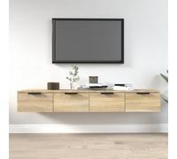 Wall Cabinets 2PC Hanging Floating Drawers Storage Rack Cupboard Shelf