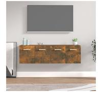 Wall Cabinets 2pcs Smoked Oak Engineered Wood 60x36.5x35cm Floating Shelf Home.