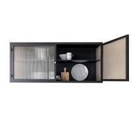 Wall Cabinets Bathroom Cabinet Office Study Wall Mounted Storage Cabinet Kitchen Countertop Condiment Storage Cabinet Small Side Cabinet Medicine Cabinet Easy To Take ( Color : Black , Size : 60*25*35